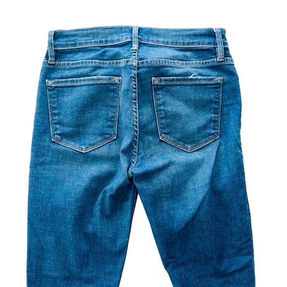 FRAME Denim Le Skinny De Jeanne Crop Size 25 Raw Hem 7/8 Denim Stretch - Picture 6 of 7